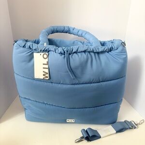 Wilo Active Bag Puffer Tote Gym Sport Travel Adjustable Strap Urban Carry Blue